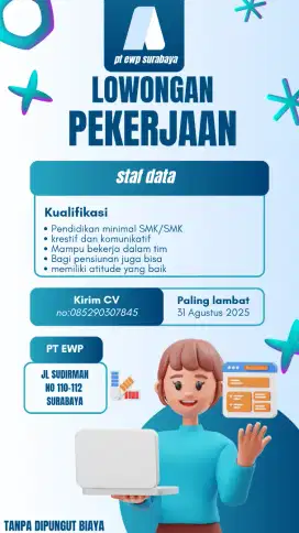 Di butuhkan segera lowongan kerja di Surabaya