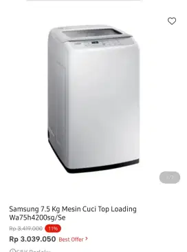 WM SAMSUNG TOP LOAD 7KG
