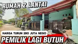 DIJUAL BUTUH RUMAH 2 LANTAI 280 JUTA NEGO