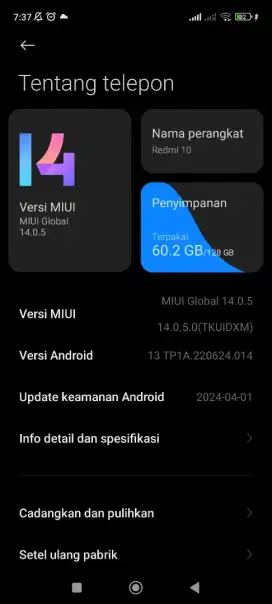 Xiaomi redmi 10 ram 6+2/128