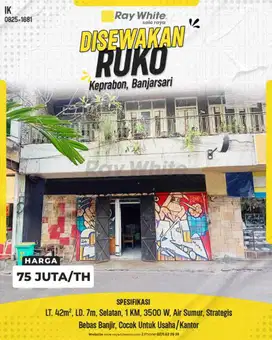 Disewakan Ruko Strategis di Keprabon, Banjarsari