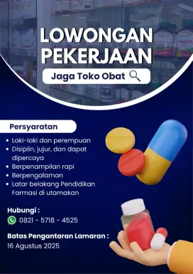 Karyawan Jaga Toko Obat