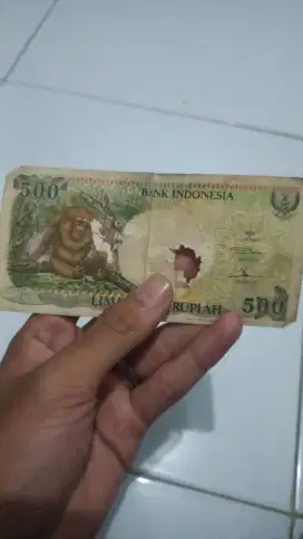 Uang kuno 500 gmbar monyet thun 1992 dan uang arab kuno
