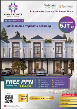 Rumah Nyaman Kota Bekasi Cluster Alexandrite Familia Urban