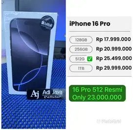 IPHONE 16 PRO 512GB NEW SEGEL IBOX