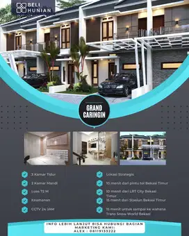 Rumah bebas banjir lokasi strategis akses bekasi timur harga promo