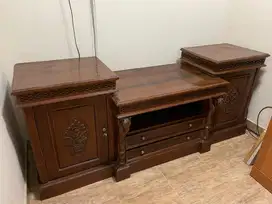 Meja jati kepala kuda