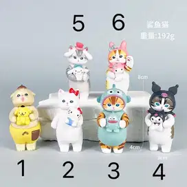 TANPA BOX Figure Mofusand X Sanrio Action Figure Jepang Anime Lucu Dek