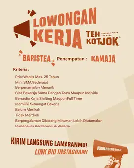 Sales Teh Kotjok Kamaja Kebayoran Baru