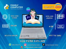 ACER A314 CORE I3-N305|RAM 4GB|SSD NVME 256GB|LIKE NEW|BERGARANSI|OKE