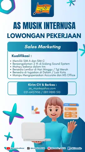 Buka Lowongan AS Musik Internusa