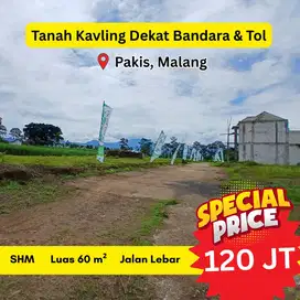 Tanah Kapling SHM Malang Pakis Dekat Bandara ABD Saleh dan Tol