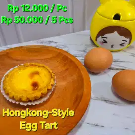 Hongkong Style Egg Tart Makanan Snack Hadiah Unik Enak Lezat Creamy