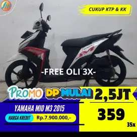 JUAL CEPAT YAMAHA MIO M3 TAHUN 2015 BERGARANSI PAJAK PANJANG FREE OLI