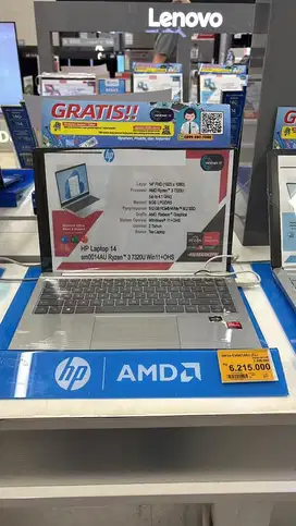 Kredit laptop HP amd ryzen 3 8/512gb
