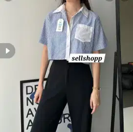 Kemeja wanita crop top