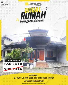 Dijual Rumah Minimalis di Malangjiwan, Colomadu