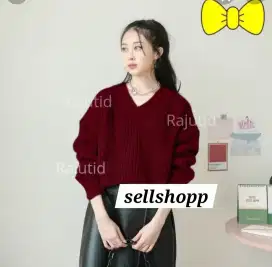 Baju rajut maroon