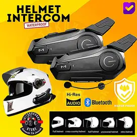Bluetooth Intercom Helm Waterproof – Cocok untuk Touring & Harian