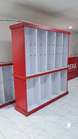 Dijual Rak Display Lemari Kayu Modern Minimalis