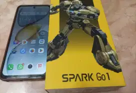 Tecno spark go 1 ram 4+4 Rom 127gb pemakaian pribadi