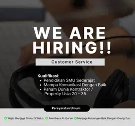 HIRING CUSTOMER SERVICE