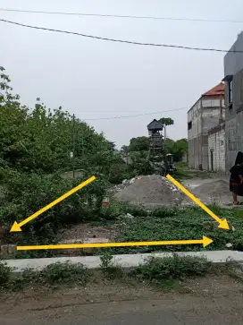 Dijual tanah strategis pojok pinggir jalan