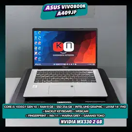 Asus Vivobook A409JP Core i5 1035G1 Gen10 Ram 8/256GB Layar Fhd