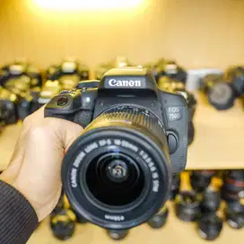 Canon 750D Kit 18-55mm Fullset SC 1RB Mulus