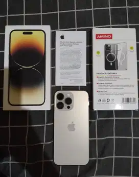 (JUAL CEPAT) Iphone 14 ProMax Warna Gold 256 GB Second Ex Ibox (Mulus)