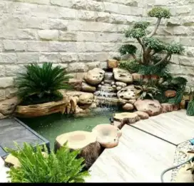 JASA PENGERJAAN KOLAM KOI MINIMALIS KOLAM KOI NATURAL TAMAN ZEN