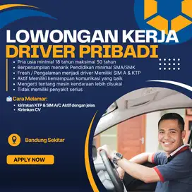 Lowongan Kerja Driver Pribadi di Bandung