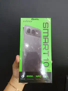 Infinix smart 10 plus 8/128 baterai 6000mah NFC New