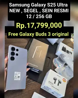 Rp.17,799
 PROMO free BUDS 3 
Samsung GALAXY S25 ULTRA BARU,SEGEL,SEIN