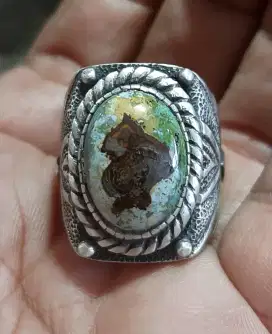 Top Ageman Langka Pirus Persia Motif Semar