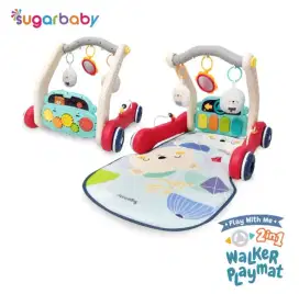 Sugarbaby Play with Me 2in1 Baby Walker & Playmat/Push Walker