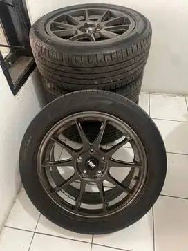 Velg rep wedssport Tc105 R17 + ban dunlop sportmax 215/55 R17