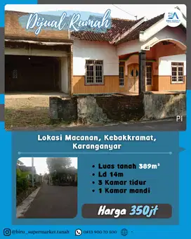 Rumah Siap Huni Lokasi Macanan