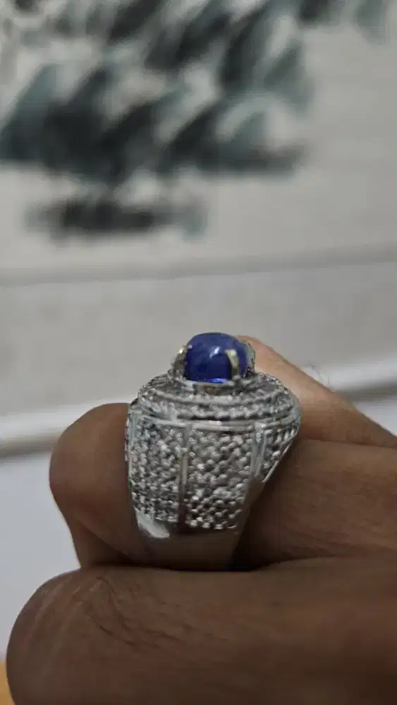 Natural Blue safir blue Sapphire Natural Barang simpanan Lama