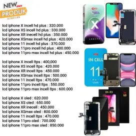 lcd iphone x xr xs xsmax 11 12 new free pasang dan home service