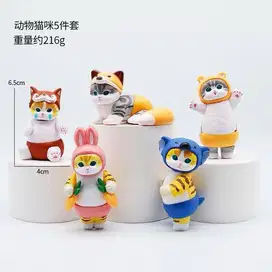 KUGOO Mofusand Kucing Jepang Gashapon Hadiah Boneka Ornamen Desktop