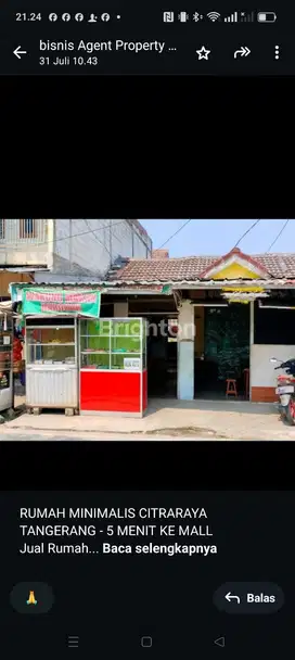 Rumah sederhana, cocok untuk rumah tinggal atau usaha