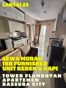 DISEWAKAN 1BR FURNISHED TOWER F UNIT KEREN APARTEMEN BASSURA CITY