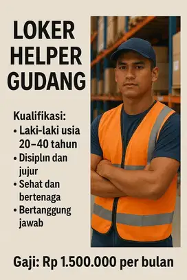 LOKER HELPER GUDANG FURNITURE CIREBON