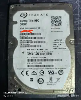Dijual Hdd copotan laptop 2,5 Seagate 500GG, Second