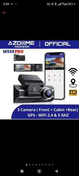 Dashcam azdome 550 pro
