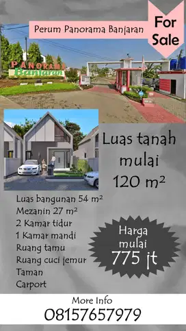 Dijual Cepat BU Rumah Panorama Banjaran Semarang Kota Lokasi Strategis