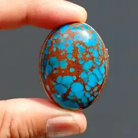 Batu pirus Biru Natural Turquoise origin Mesir dim 35 mm