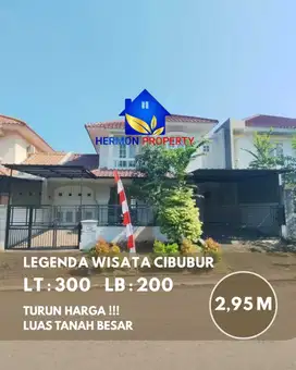 Rumah Siap huni Luas Tanah Besar Harga Super Miring di Legenda wisata