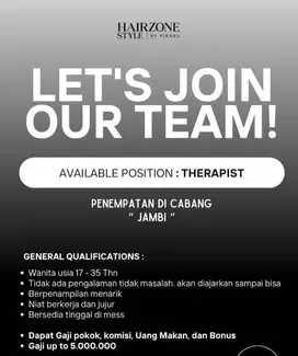 LOWONGAN THERAPIST